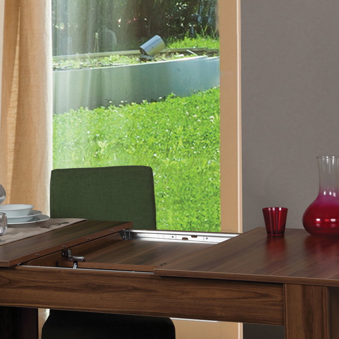Hanah Home Mesa de comedor extensible Bois - Walnut
